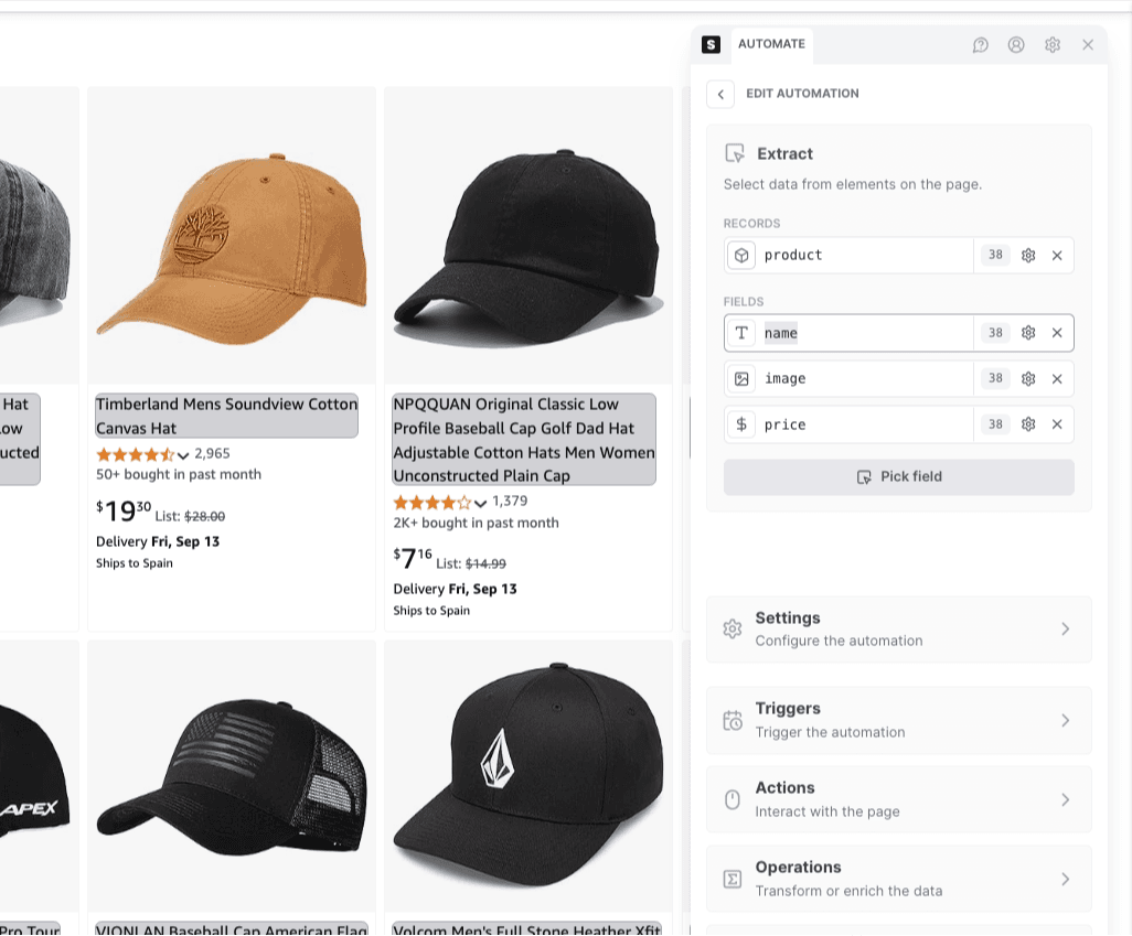 Caps on Amazon